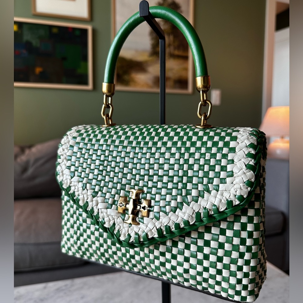 Tory Burch Kira Bag - Green and White - NWT